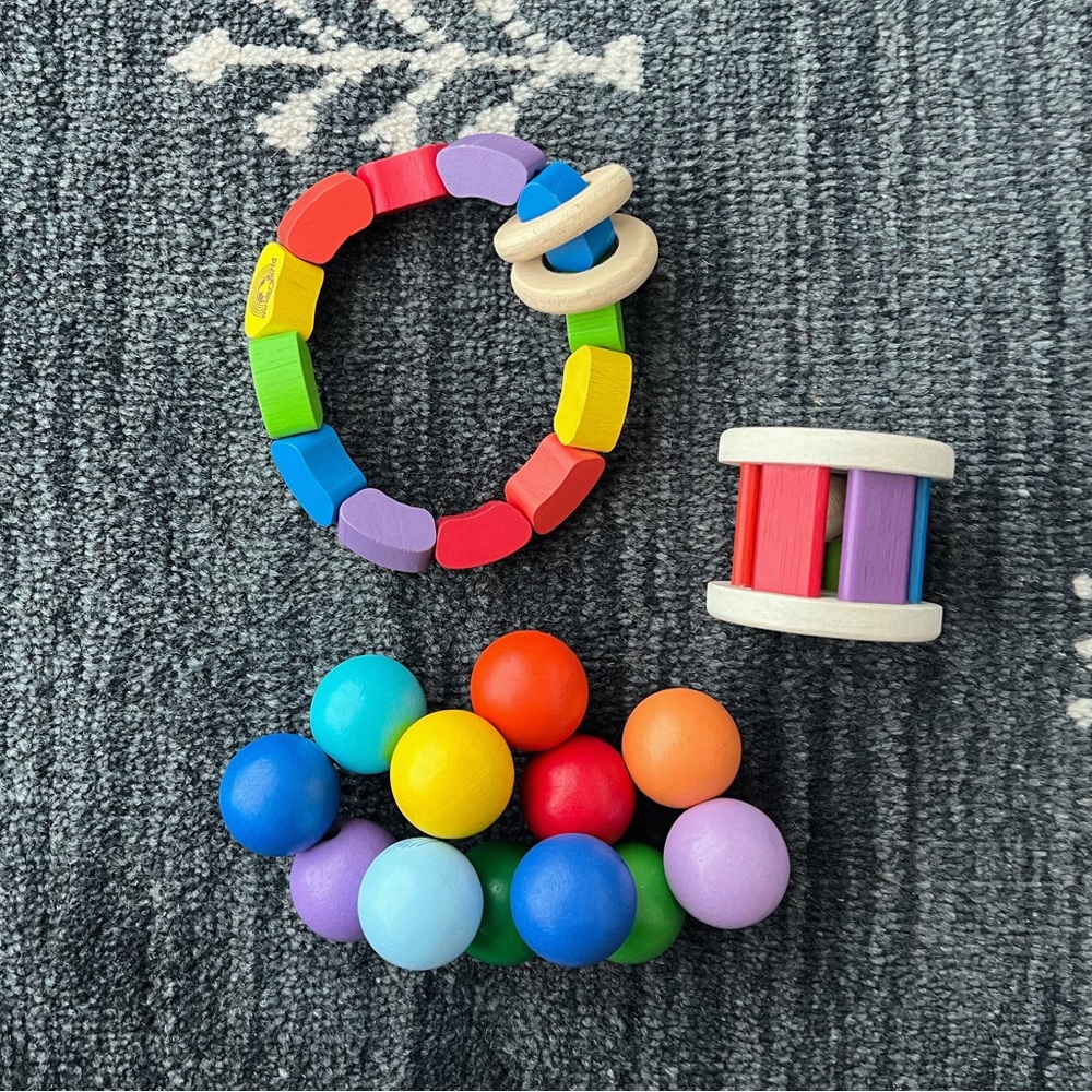 Primary Colors Wood Montessori Baby Toys